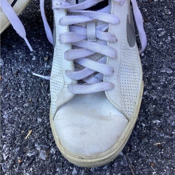 ~Nike Sweet Classic Leather Shoes White Black Silver 2009 Mens Size 11vintage - Picture 5 of 8